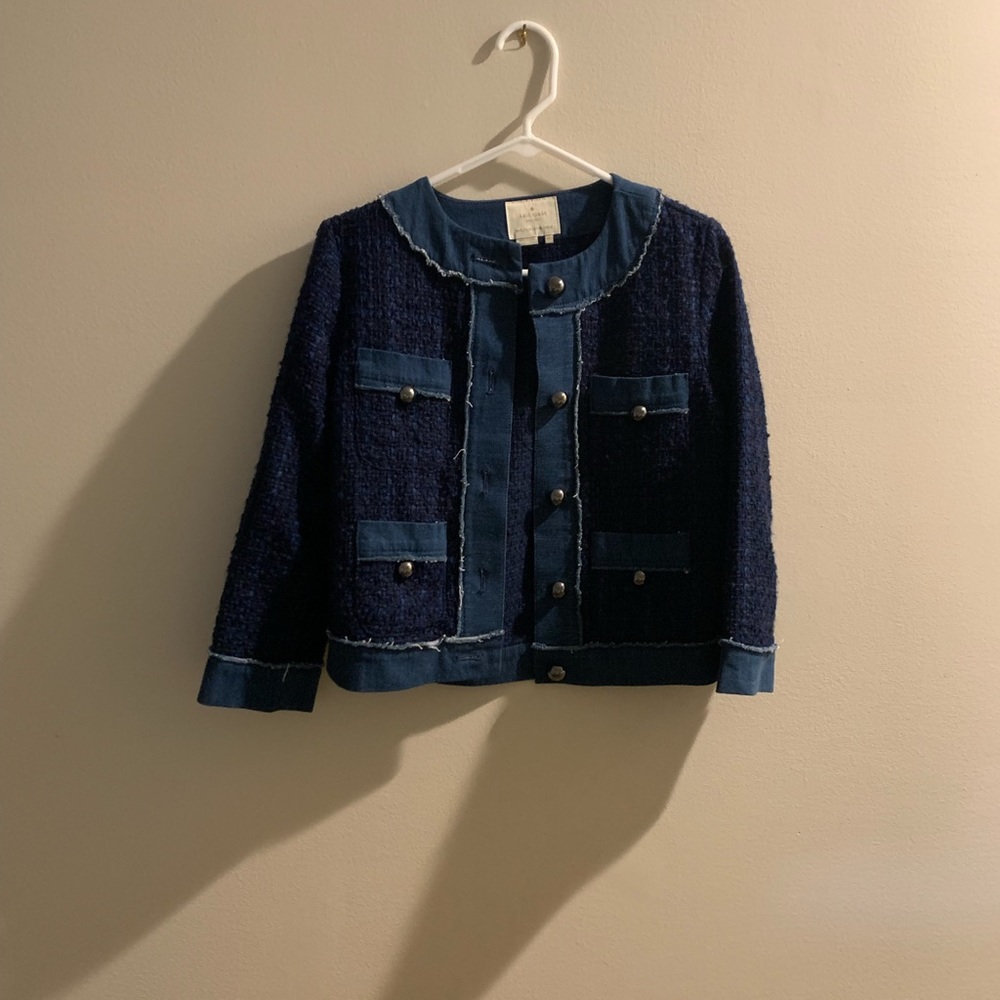 Kaye spade denim tweed jacket